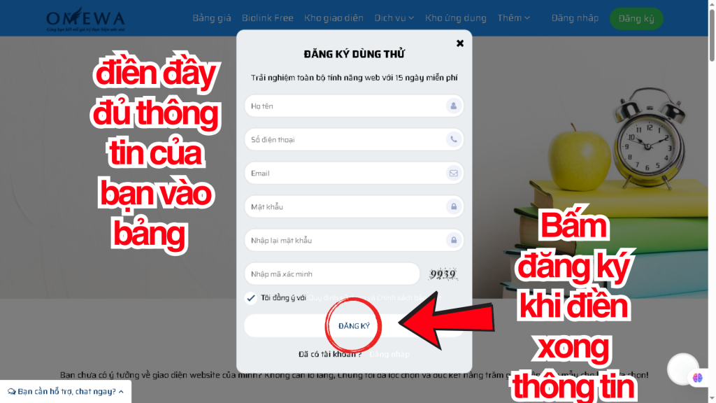 Hướng dẫn đăng ký 